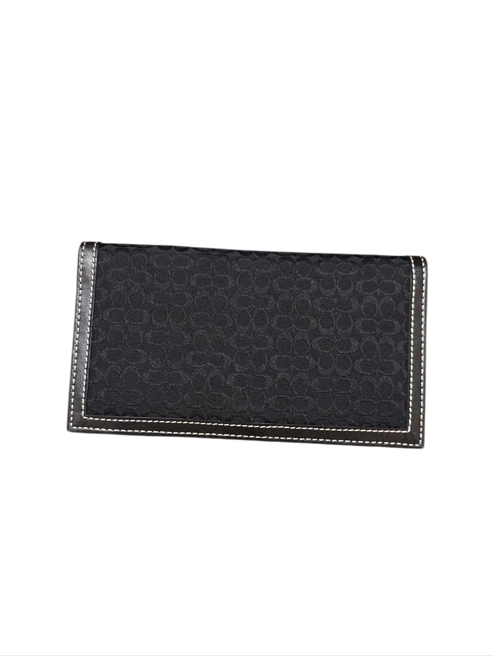 Coach Y2K Vintage Signature Jacquard & Leather Check Book Wallet New Without Tag